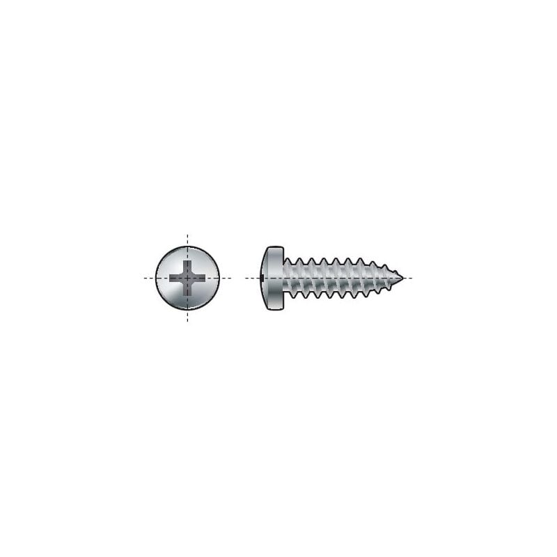 ST6.3X13MM Pozi Pan Head Tap Screw bzp- you get 25 - Qualfast