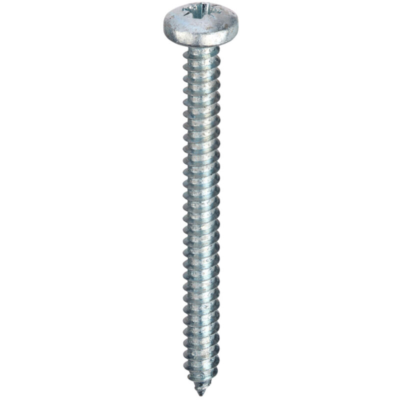 Self-Tapping Screws Pozi Pan Head AB DIN 7981C BZP - 8 x 2 - Box of 100