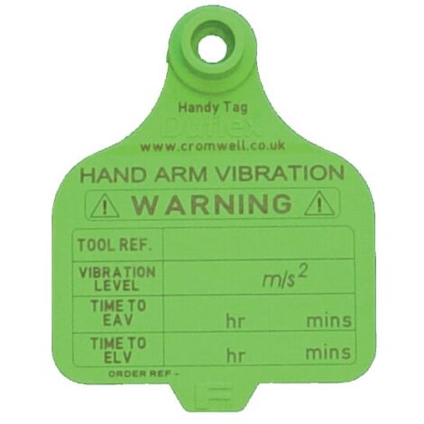 Self Write EAV & ELV Vibration Tags Green Front