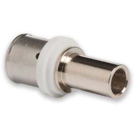 Selfio-Press Aluverbund Pressfitting  Übergang Kupferrohr 20 x 2 mm - 15 mm (Pressanschluss) vernickelt TH + U Kontur