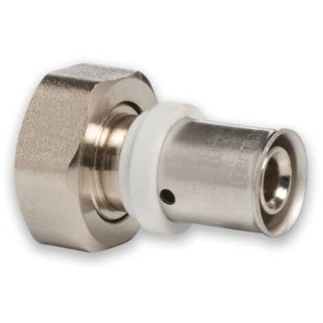 Selfio-Press Aluverbund Pressfitting  Übergangsverschraubung Eurokonus-Gewinde (vernickelt) 16 x 2 mm - 3/4" TH + U Kontur