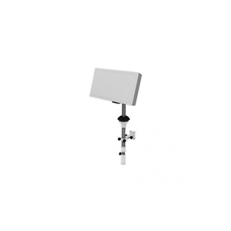 Antenne Satellite Plate camp 38 - lnb pour Camping Car Mobile-Home Caravane 33.7 db – 12.75 GHz en Blanc Argent