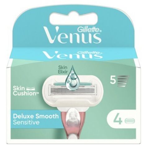 Selgros111 Gillette Venus Deluxe Smooth Sensitive - 4 hojas, afeitado suave