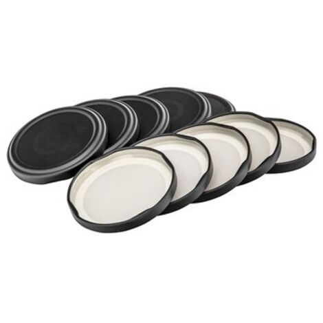 Selgros111 Kappen fi 66 - 10 Stk. Mattschwarz