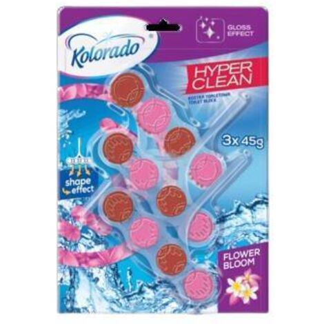 Selgros111 Kolorado – Hyper Clean Toilettenwürfel, Blumenduft, 3 x 45 g