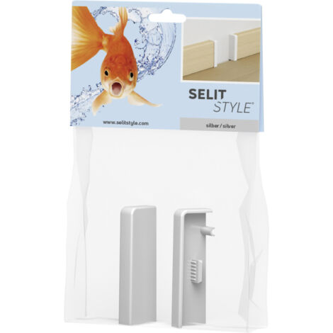 SELITSTYLE Endkappen silber Höhe 50 mm Clips & Ecken