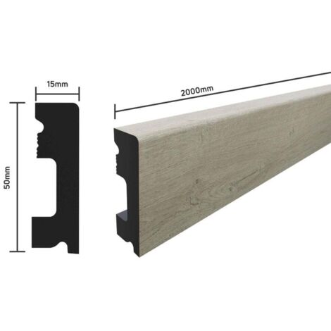 SELITSTYLE Sockelleiste FBL50 Eiche Elegant 2000 x 50 x 15 mm wasserfest