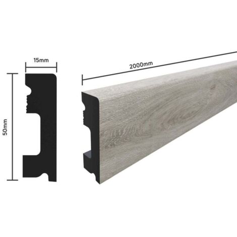 SELITSTYLE Sockelleiste FBL50 Eiche Natur 2000 x 50 x 15 mm wasserfest