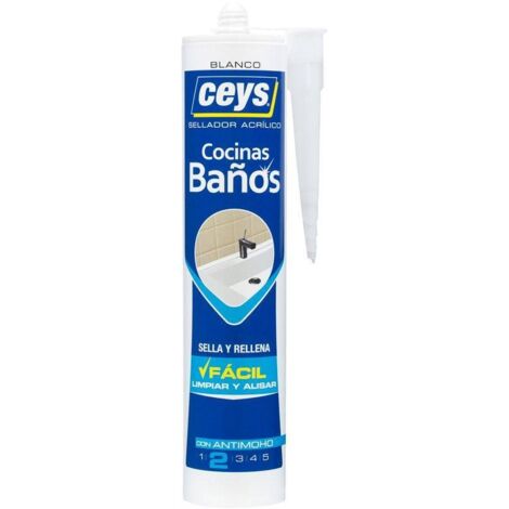 Sellador acril co/bañ 280 ml bl a/m ceys