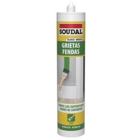 Sellador acrilico grietas 290 ml blanco soudal