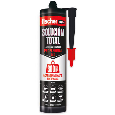 Sellador Adhesivo Monocomponente 290ml Negro Fischer