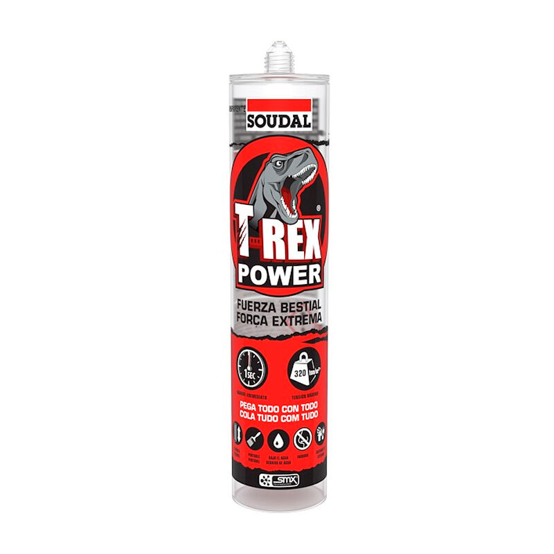 

Sellador adhesivo T-Rex Turbo transparente 290ml - Soudal