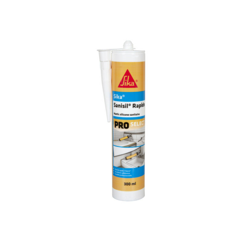 

Sellador de silicona antimoho para uso sanitario Sanisil Rapide - Blanco - 300ml - Blanc - Sika