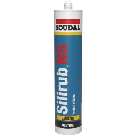 SELLADOR DE SILICONA SILIRUB NS ALIMENTARIO CARTUCHO TRANSPARENTE 300ML - SOUDAL - 120655