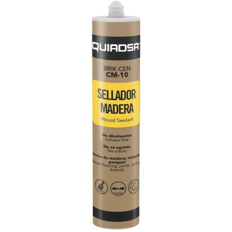 Sellador elástico para madera Barnizable Brik-Cen Cm-10 Power Quiadsa Brik-Cen Cm-10 Power Blanco Cr de 300 ml.