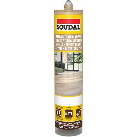 Sellador Madera Soudal Roble   - Masilla Selladora Especial para madera Soudal