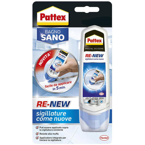 Sellador universal al agua blanco Pattex Bagno Sano Re New 100 ml