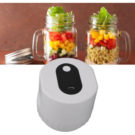 Selladora eléctrica recargable para tarros de conservas, fabricada con placa de circuito ABS, inalámbrica, compacta, con conexión USB, para yogur fresco y kimchi, juego completo con 5 tapas grandes y 
