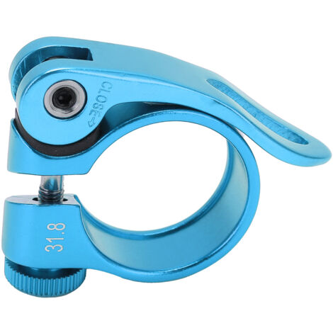 Selle de vélo en alliage d'aluminium résistant à la corrosion, bleu, pour tube de selle