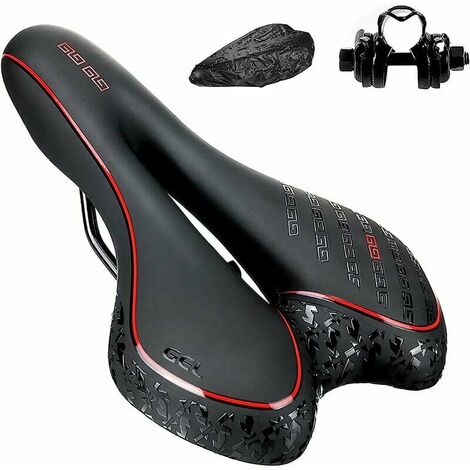 Selle de Vélo,Selle Vélo Gel Ultra Confortable Ergonomique avec Conception Creuse Respirante à Double Ressort,Siège de Vélo Absorbant Les Chocs Convient pour Bicyclett/VTT/Vélo de Route