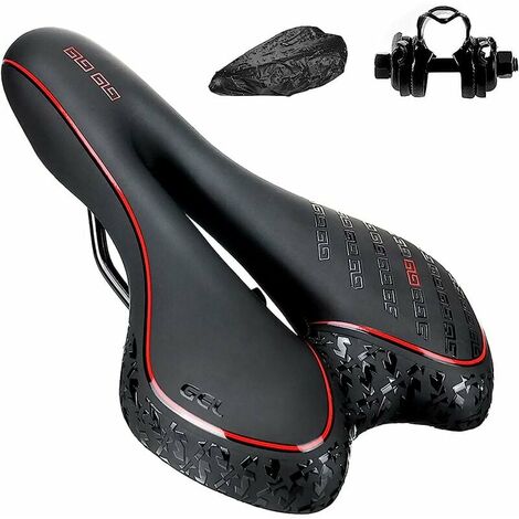 Selle de Vélo,Selle Vélo Gel Ultra Confortable Ergonomique avec Conception Creuse Respirante à Double Ressort,Siège de Vélo Absorbant Les Chocs Convient pour Bicyclett/VTT/Vélo de Route
