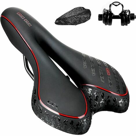 Selle de Vélo,Selle Vélo Gel Ultra Confortable Ergonomique avec Conception Creuse Respirante à Double Ressort,Siège de Vélo Absorbant Les Chocs Convient pour Bicyclett/VTT/Vélo de Route