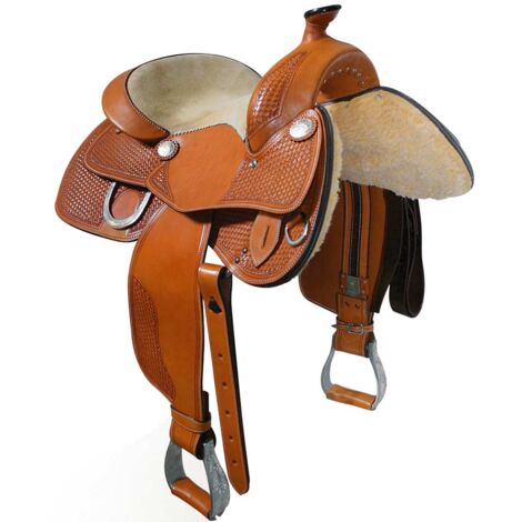 Selle de concours de plaisance western en cuir de qualité