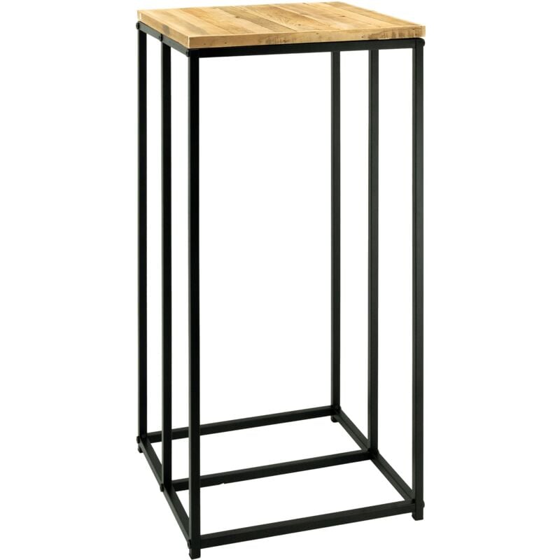 Sellette porte-bûches en métal et bois Rondo