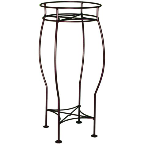 Sellette ronde fer vieilli ht 60 pour pot 26 cm