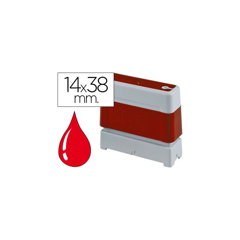 

montura de sello rojo de 14mmx38mm unidad - Brother