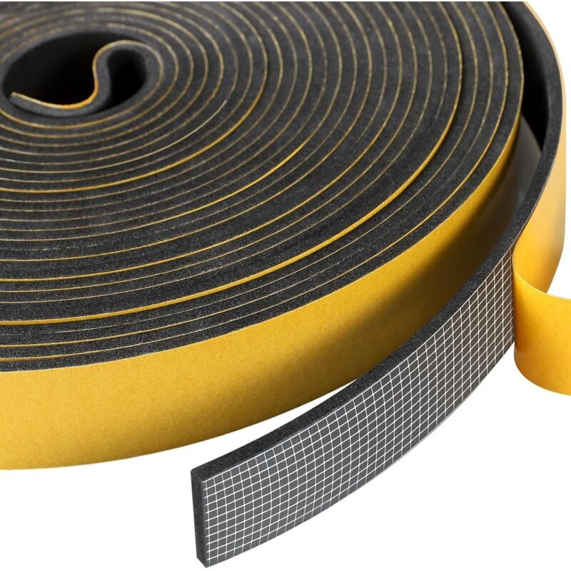 Sello de ventana de gomaespuma autoadhesivo, 25 mm (ancho) x 3 mm (profundidad), cinta selladora de células cerradas de alta densidad para