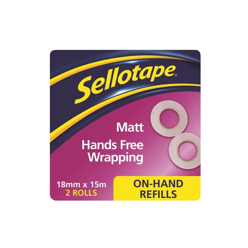 VOW - Sellotape Refill Matt 18mmx15m Pk2 - SE05996