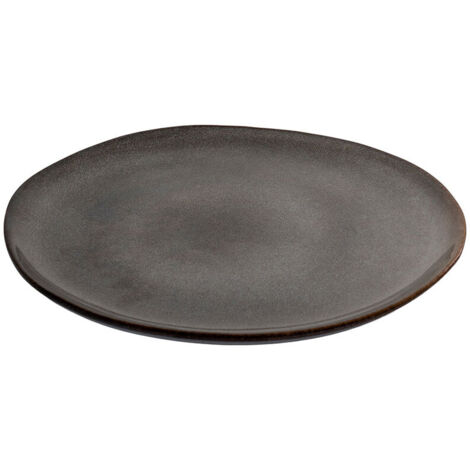 Selma assiette de déjeuner céramique set de 4 gris, brun.