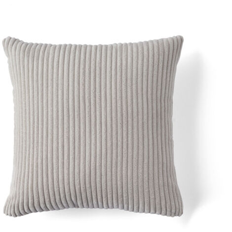 Selma - coussin - en velours côtelé - 40x40 cm - beige