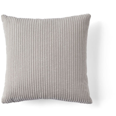 Selma - coussin - en velours côtelé - 50x50 cm - beige