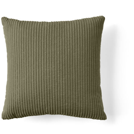 Selma - coussin - en velours côtelé - 50x50 cm - vert kaki