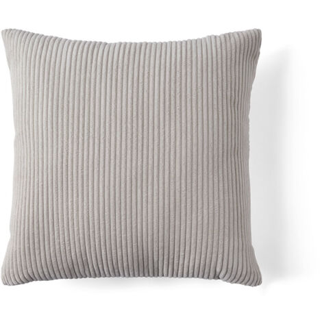 Selma - coussin - en velours côtelé - 60x60 cm - beige