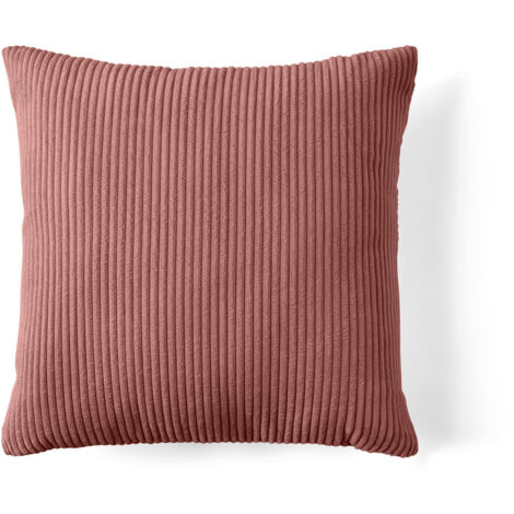 Selma - coussin - en velours côtelé - 60x60 cm - rose