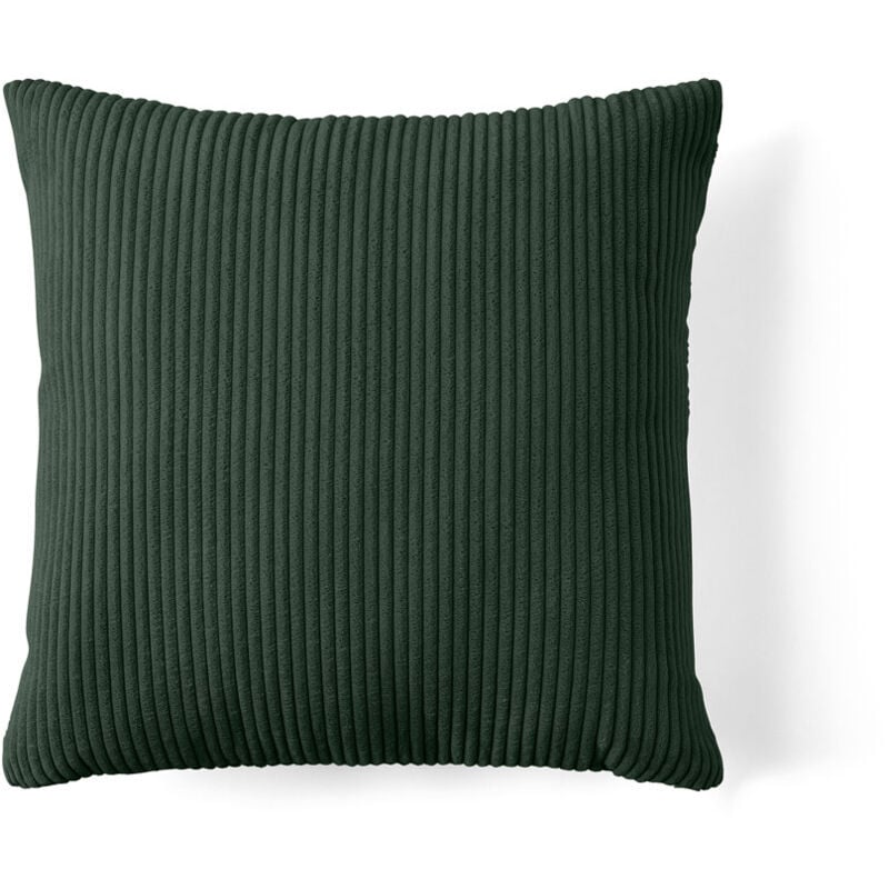 Lisa Design - Selma - coussin - en velours côtelé - 60x60 cm - vert