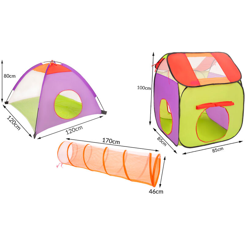 3 pi/èces//ensemble piscine /à balles pour enfants pop-up avec tunnel enfants ensembles dint/érieur dext/érieur ensemble de d/éveloppement intellectuel enfants cadeaux Tente de Playhouse pour b/éb/é