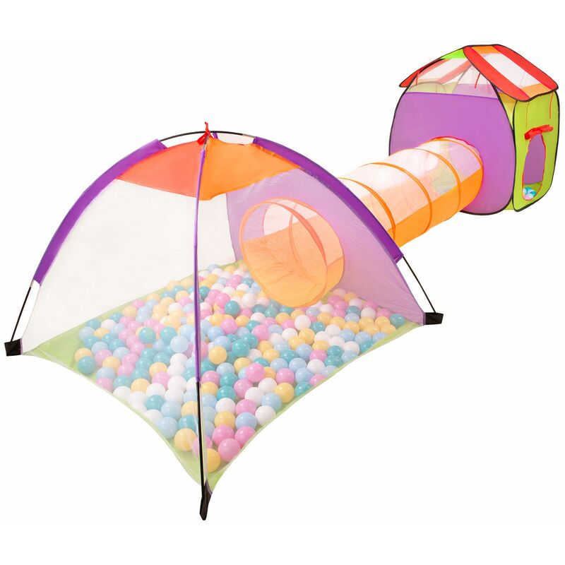 

Parque De Juegos 3En1 Con 900 Bolas Para Niños, Multicolor:Blanco/Amarillo/Babyblue/Turquesa - Multicolor:blanco/amarillo/babyblue/turquesa - Selonis