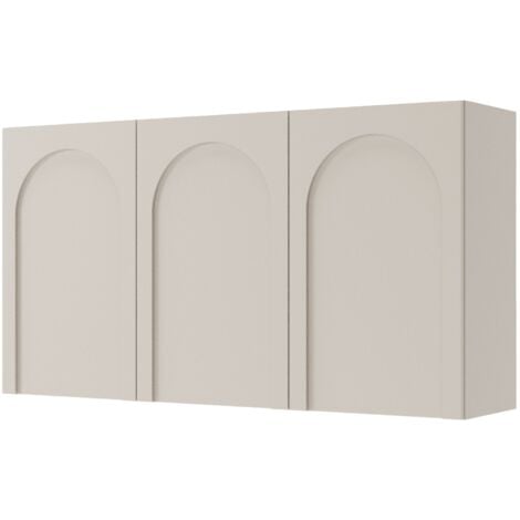 Selsey Arkadia – Sideboard mit 3 Türen und Bogenausschnitt, Kaschmirgrau, 150 cm