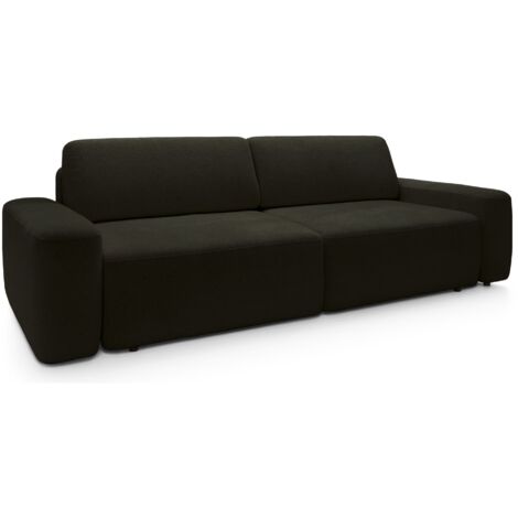 Selsey Baleo - 3-Sitzer Sofa mit Schlaffunktion, Chenille-Bezug, Olivgrün