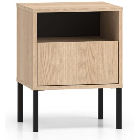 Selsey Barnee – Table de chevet avec tiroir – 40 cm – chêne