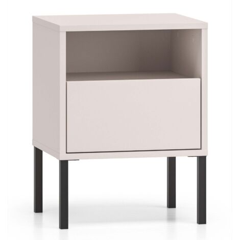 Selsey Barnee – Table de chevet avec tiroir – 40 cm – gris cachemire