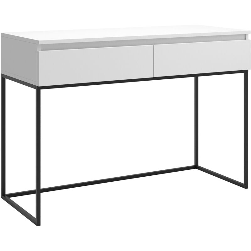 Selsey - Bemmi - Coiffeuse - 120 cm - blanche avec pieds noirs