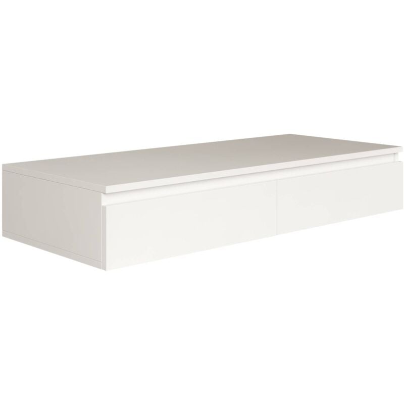 Selsey - bemmi - Coiffeuse avec bureau 2 tiroirs - 120 cm - blanc