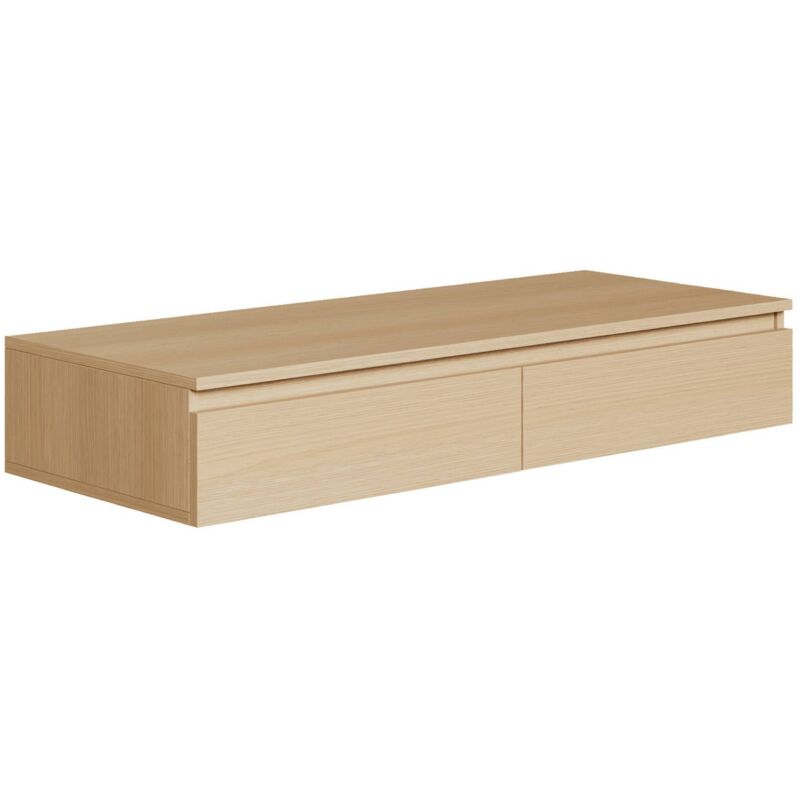 Selsey - Bemmi – Hängeschreibtisch / Schminktisch Mit Schubladen, Eiche Lindberg, 120 Cm