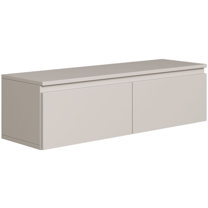 Selsey - bemmi- Meuble tv 2 portes - suspendu - 100 cm - greige