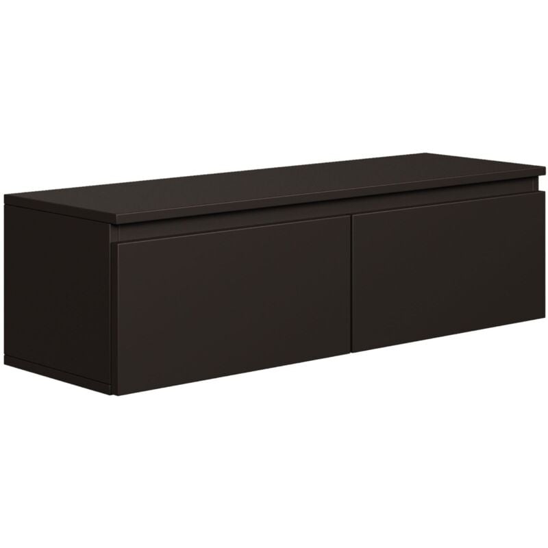 Selsey - bemmi- Meuble tv 2 portes - suspendu - 100 cm - noir